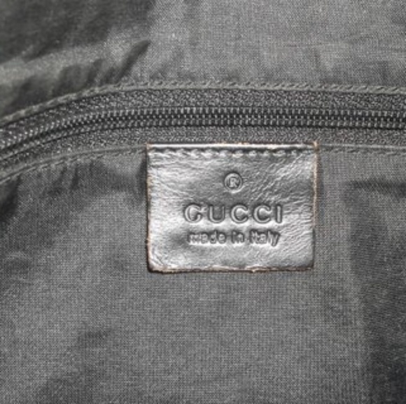 VTG Gucci Black Jackie O  Leather Fabric Handbag - Picture 3 of 4